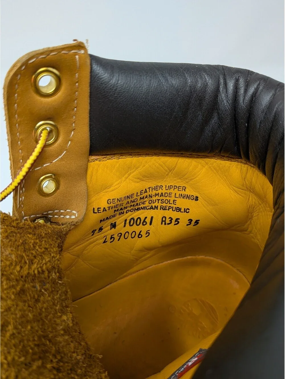 Timberland 10061 Premium Waterproof Boots 400g Primaloft Men's 7.5 Wheat Nubuck